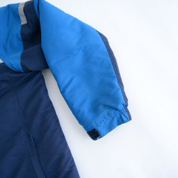 Vintage Y2K Nike Blue Reflective Fleece Lined Zip Up Winter Jacket XL - Picture 7 of 16